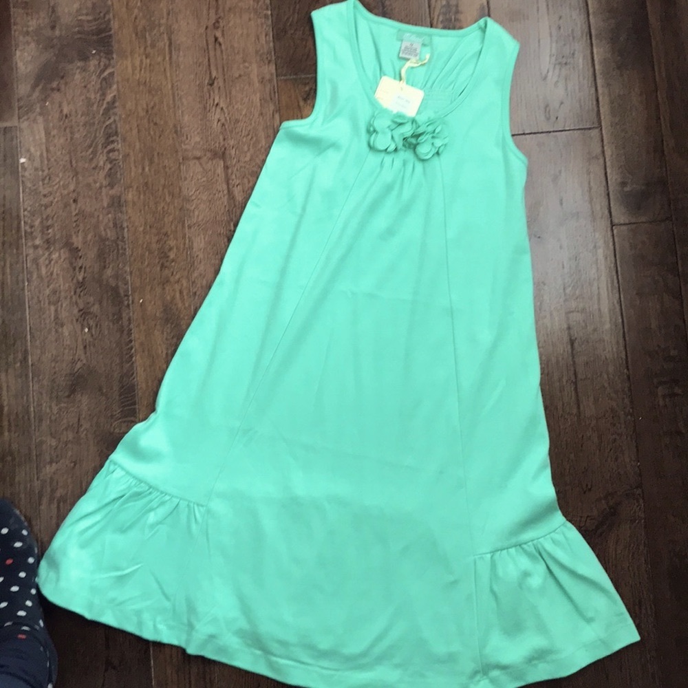 Eland Lauren Cotton Teal  Dress girls 12